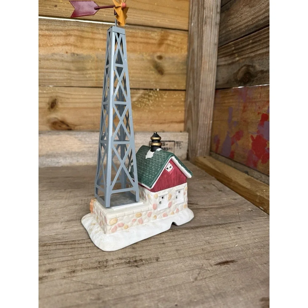 Christmas Valley 1993 Farm Windmill & Pump House Lighted Christmas Village *READ